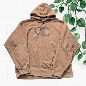 Essential vintage y2k brown champion hoodie sweater